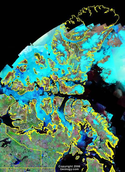 Nunavut satellite photo