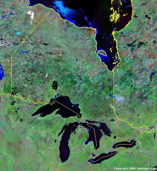 Ontario satellite photo