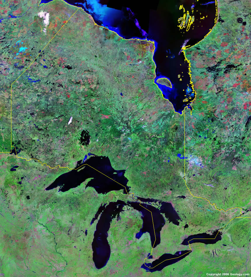 Satellite Image Of Ontario 