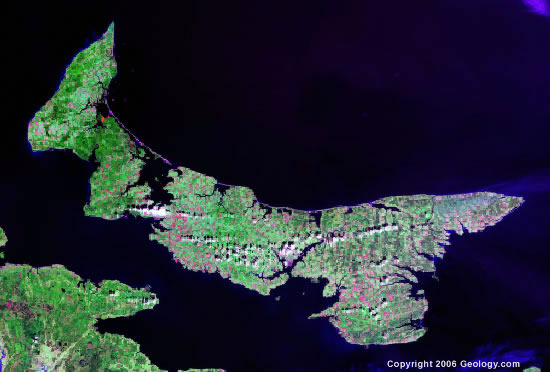 Prince Edward Island satellite photo