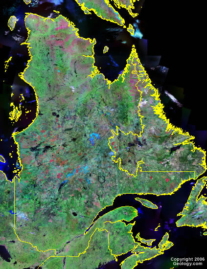 Quebec satellite photo