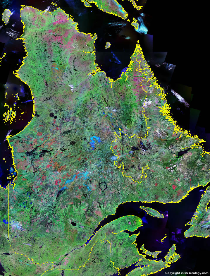 major geographic features of quebec