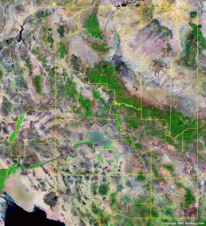 Az Map Of Counties Arizona County Map