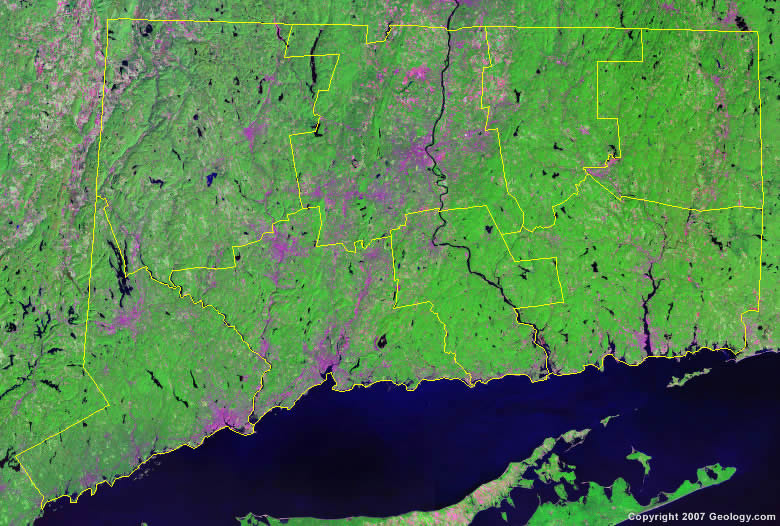 Connecticut County Map