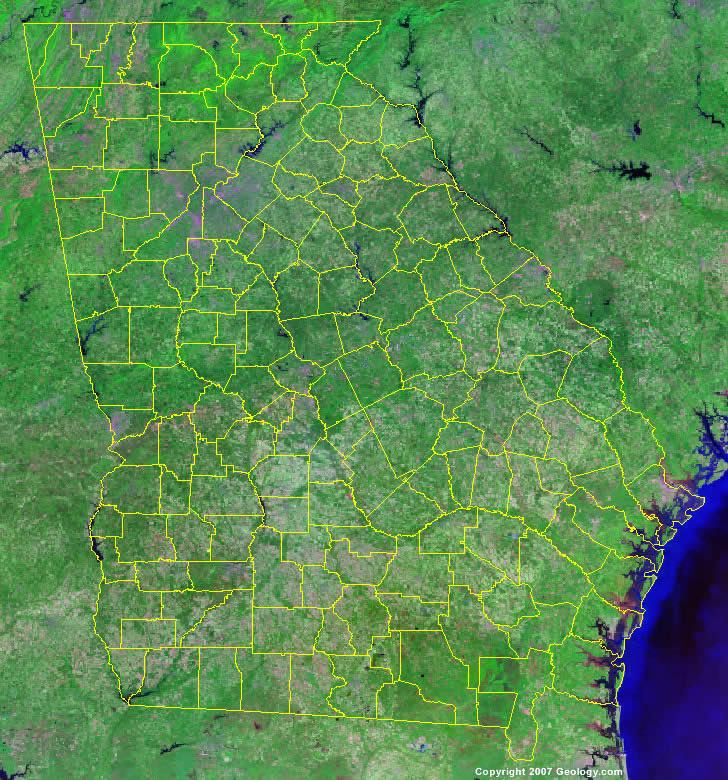 Georgia County Map