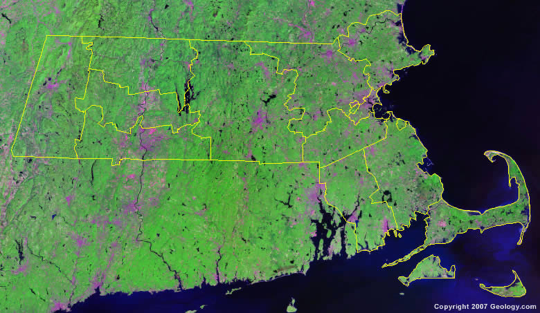 Massachusetts County Map