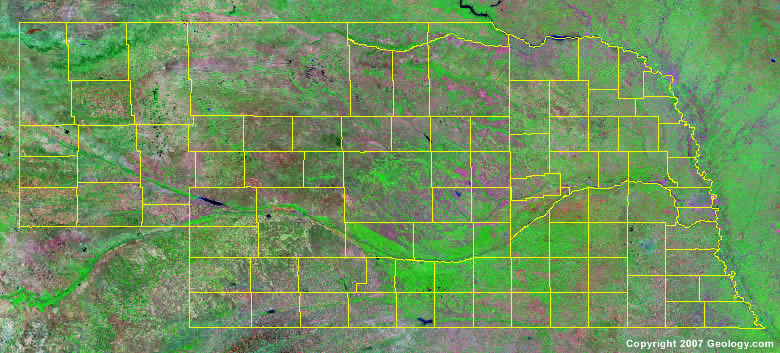 Nebraska County Map