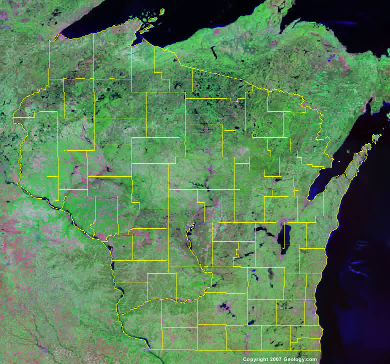 Wisconsin Map With Counties Wisconsin County Map