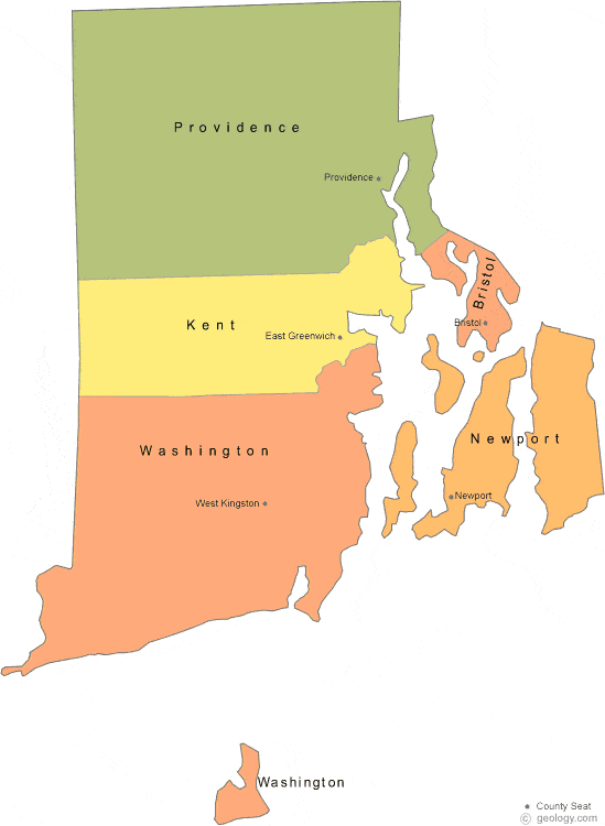 Map Of Rhode Island Rhode Island County Map