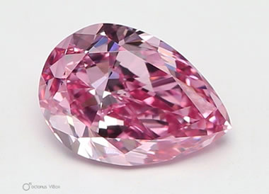 Diamante rosa arroxeado extravagante