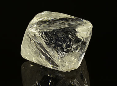 Yellow Diamond with Growth Lines
