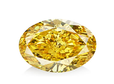 Fancy Vivid orangy yellow diamond
