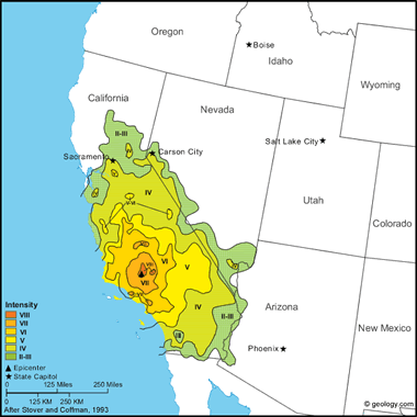 Recent California Earthquake Map California Earthquake Map Collection