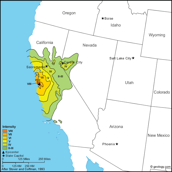 California Earthquake Map Collection