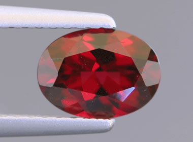 Faceted ant hill garnet