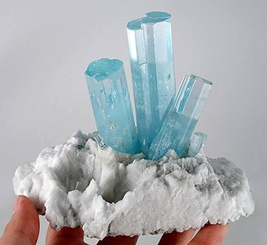 Aquamarine crystals