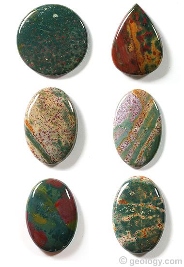 Different types of green on sale stones