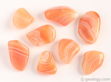 Banded Carnelian tumbled stones