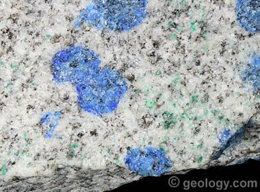 K2 Granite: A white granite with azurite - AKA K2 Jasper