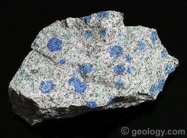 K2 Granite: A white granite with azurite - AKA K2 Jasper