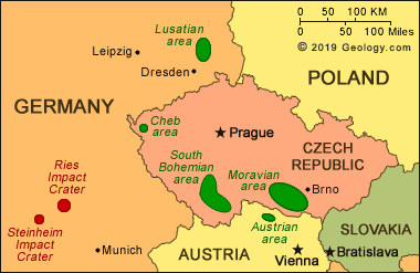 Moldavite Area Map