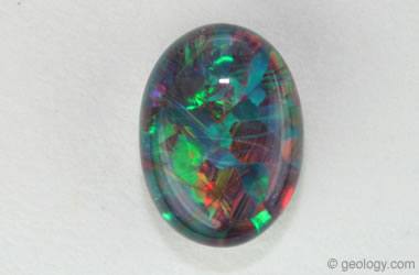 Harlequin opal from Idaho