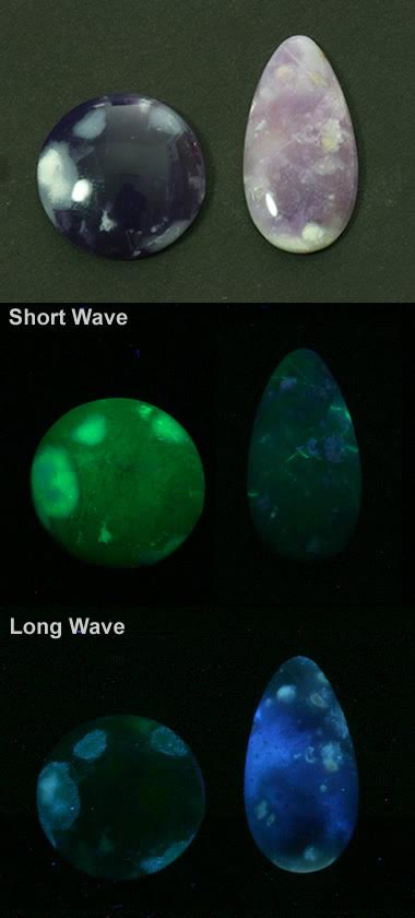 Fluorescence in morado opal