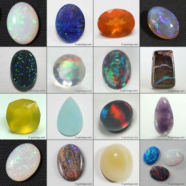 Pictures of Opal - Black, Fire, Boulder, Blue and Pink