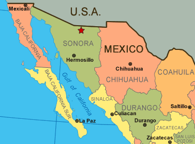 Sonora Sunrise Mine Location Map