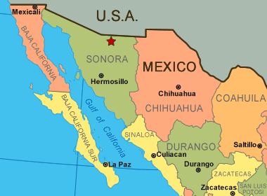 Map Of Sonora Mexico Sonora Sunrise / Sunset: A Cuprite And Chrysocolla Landscape