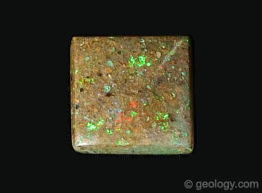 Boulderopal Anh/änger glitzernd Opal 2,5 cm ca Matrix Opal Anh/änger mit Silber/öse leicht getrommelt