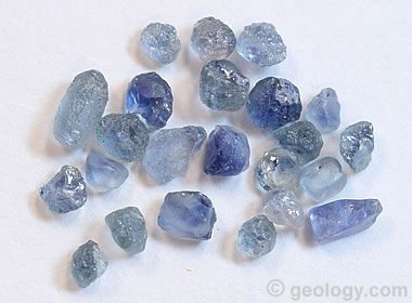 alluvial sapphire crystals found in Montana