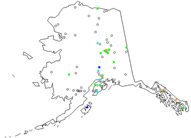 Alaska river levels map