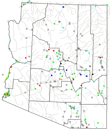 Arizona River Levels Map 