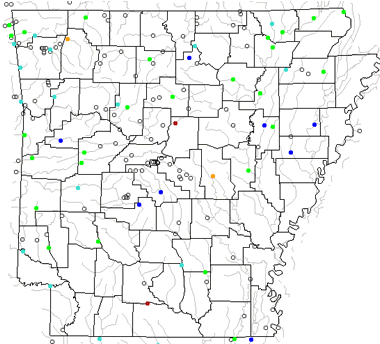 Arkansas river levels map