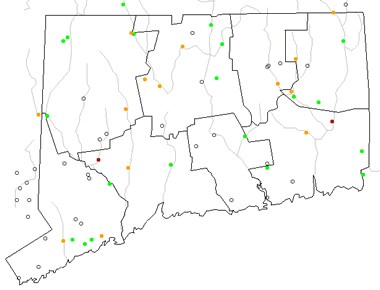 Map Of Connecticut Lakes Streams And Rivers   Connecticut River Levels Map 