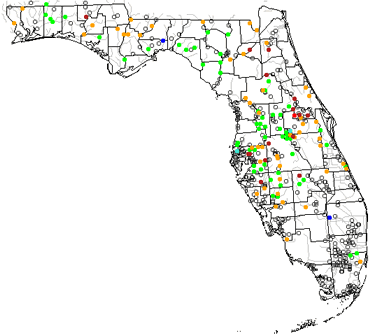 Florida river levels map