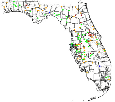 Map Of Florida Lakes And Rivers Map With States   Florida River Levels Map 