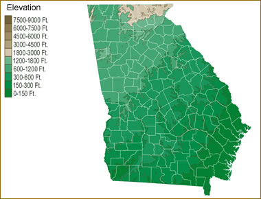 Map Of Georgia Lakes Streams And Rivers