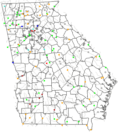 Georgia river levels map