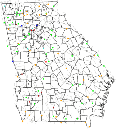 Lakes In Georgia Map Map of Georgia Lakes, Streams and Rivers