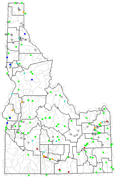 Idaho river levels map