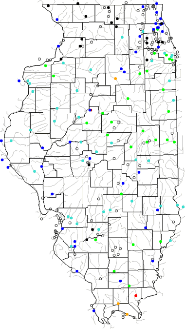Illinois river levels map