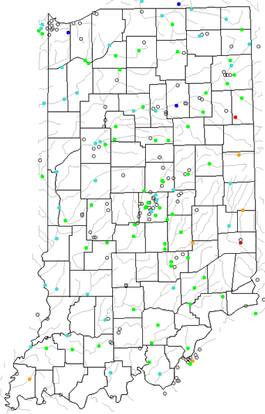 Indiana river levels map