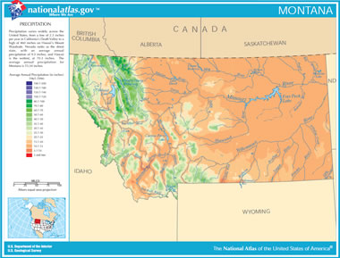 Map Of Montana Lakes Streams And Rivers