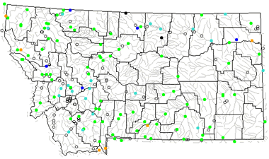 Montana river levels map