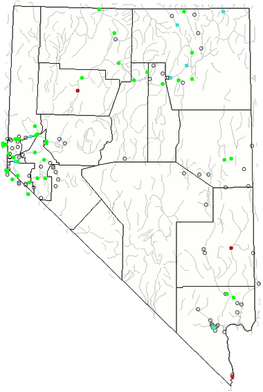 Map Of Nevada Lakes Streams And Rivers   Nevada River Levels Map 