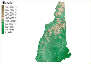 Geology Of New Hampshire Map Of New Hampshire Lakes, Streams And Rivers