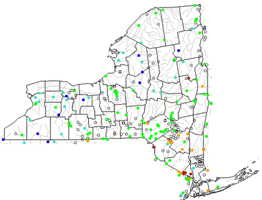 Lakes In New York Map Map of New York Lakes, Streams and Rivers