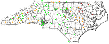 North Carolina river levels map